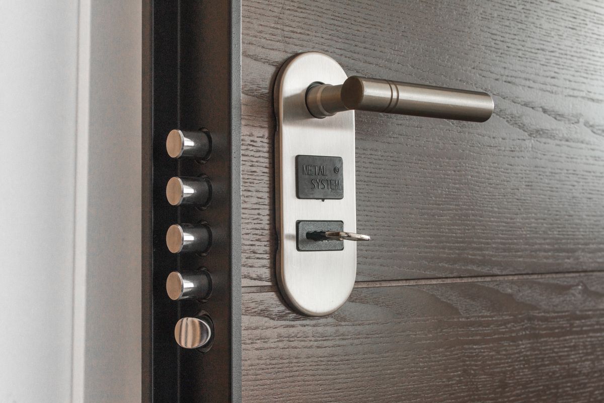 A door handle and lock