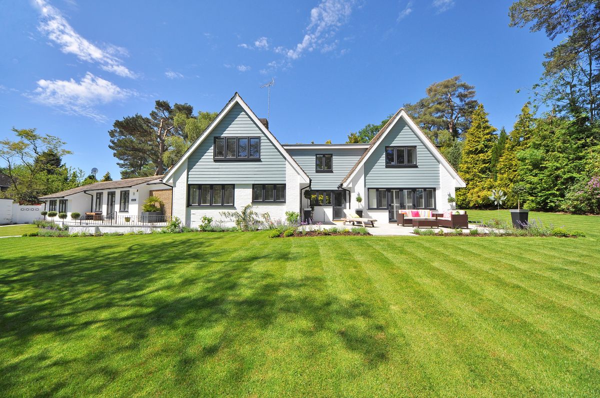 A house and lawn